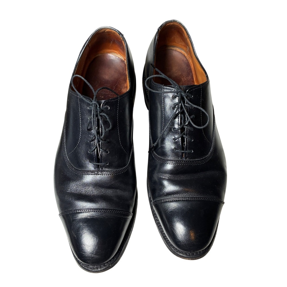 Allen Edmonds Park Avenue Black Leather Cap Toe Oxford Dress Shoes 9.5 D